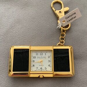 Joan Rivers Classics Embossed Leather Slide Open Watch Key Chain